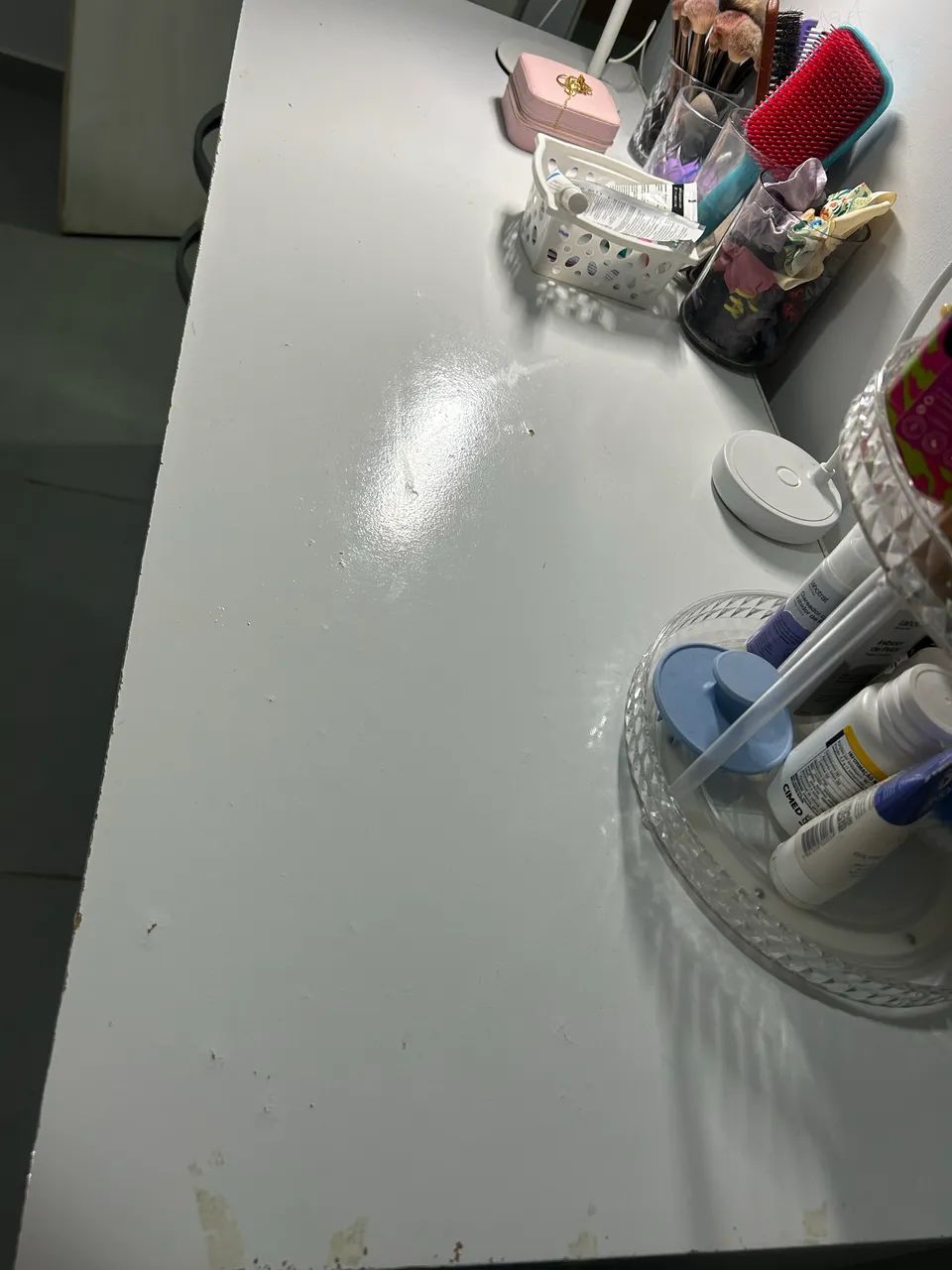 Escrivaninha penteadeira branca com gaveta  - Foto 4