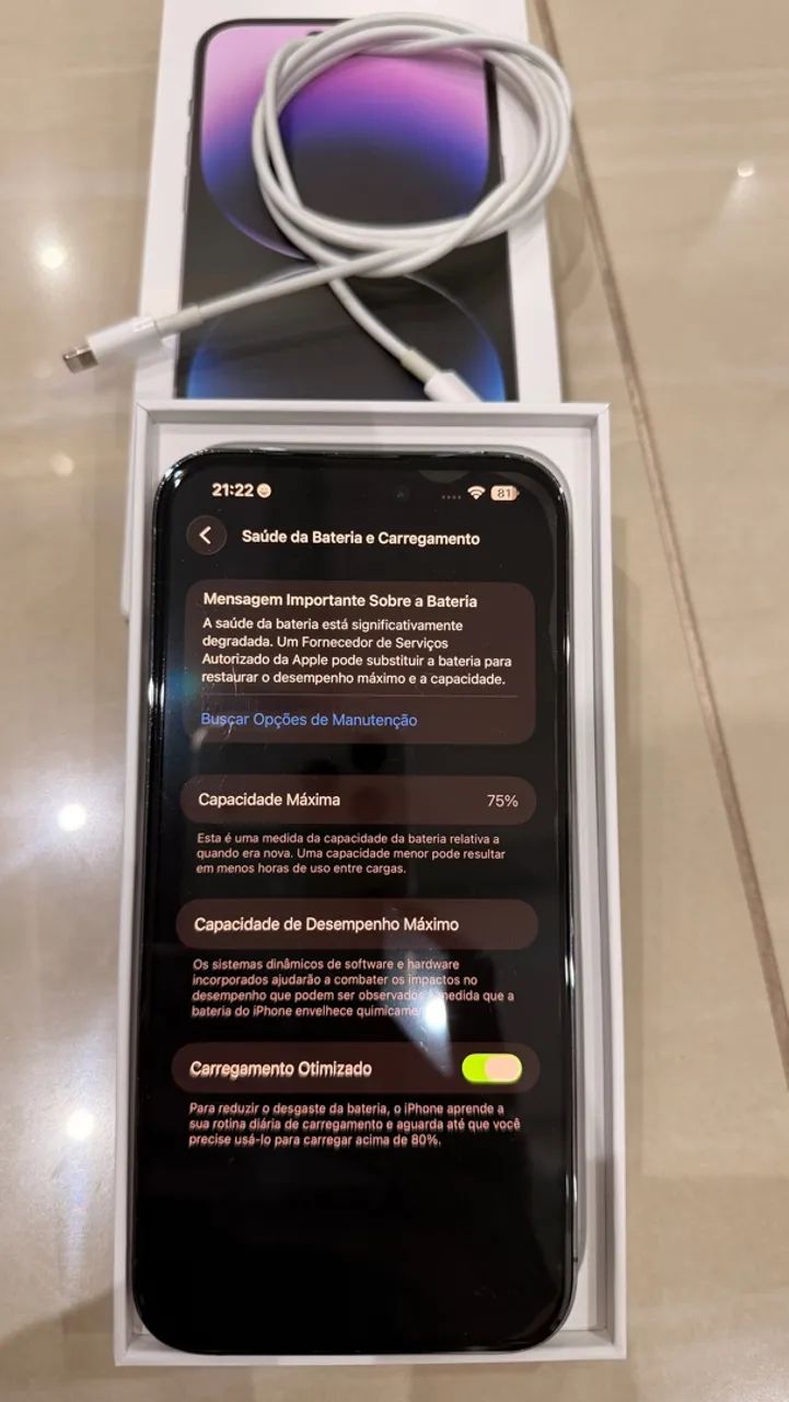 Iphone 14 pro max 256gb roxo - Único Dono - Foto 5