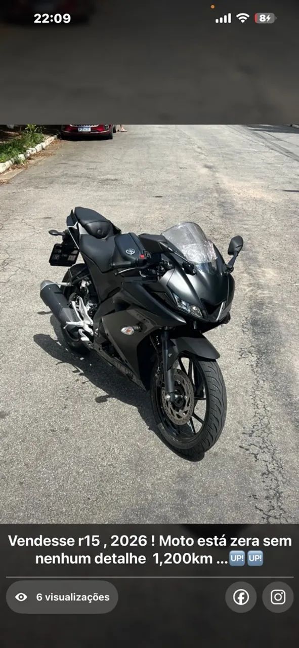Vendesse r15 moto e zera ! 