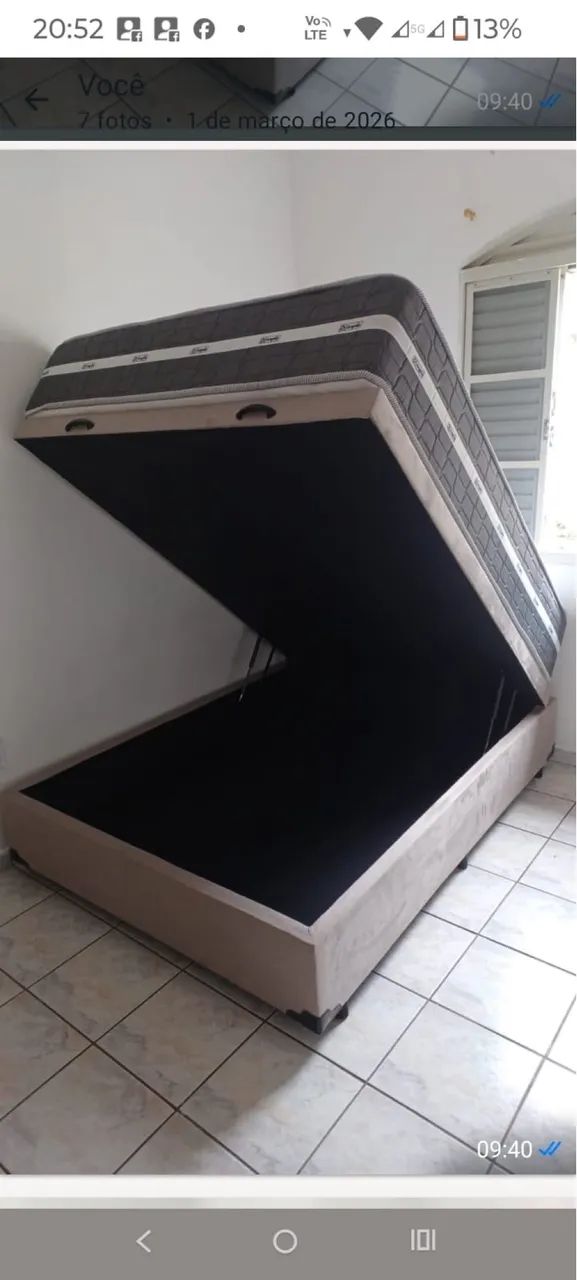 Oferta imperdível base baú casal