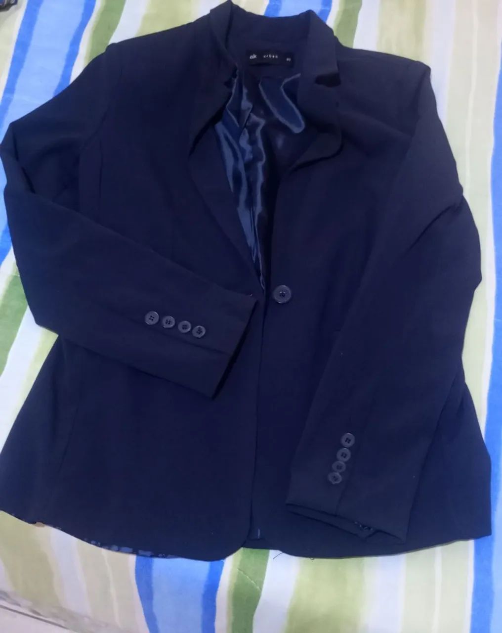 Blazer feminino azul escuro  - Foto 3