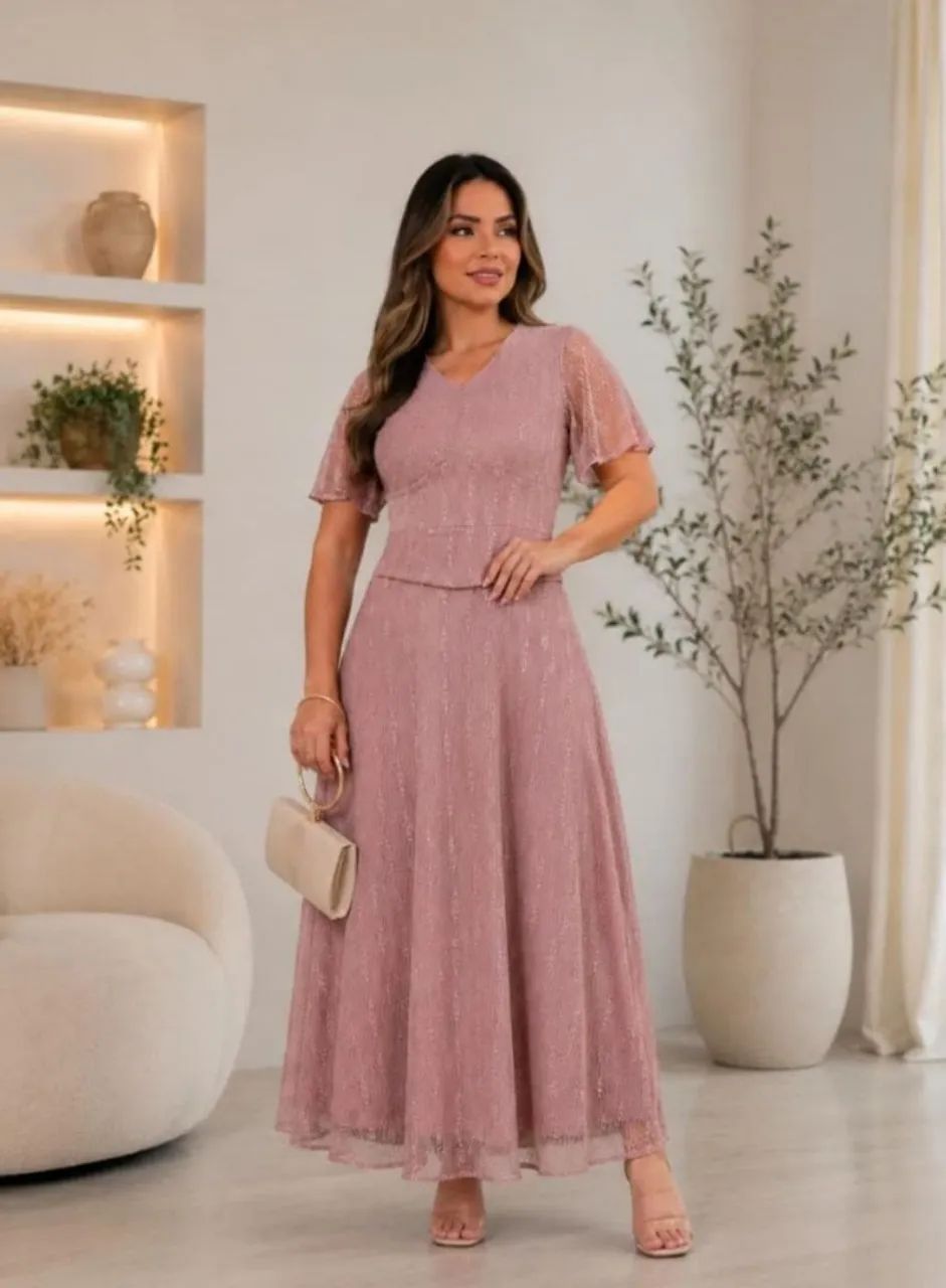 Vestido renda .