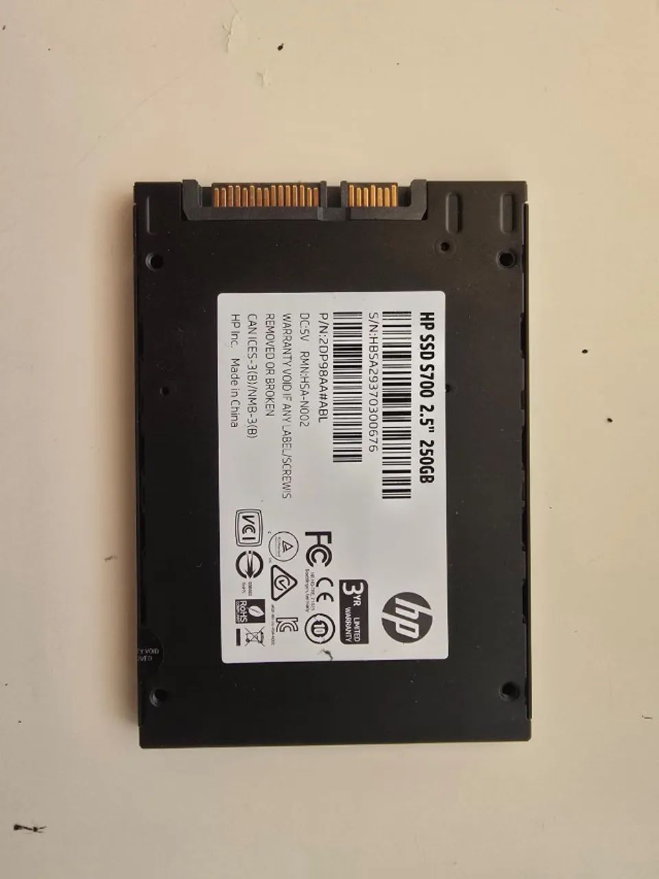 SSD HP - 250 Gb - Armazenamento - Inácio Barbosa, Aracaju
