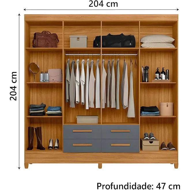 Guarda roupa de casal 8 portas - Foto 2