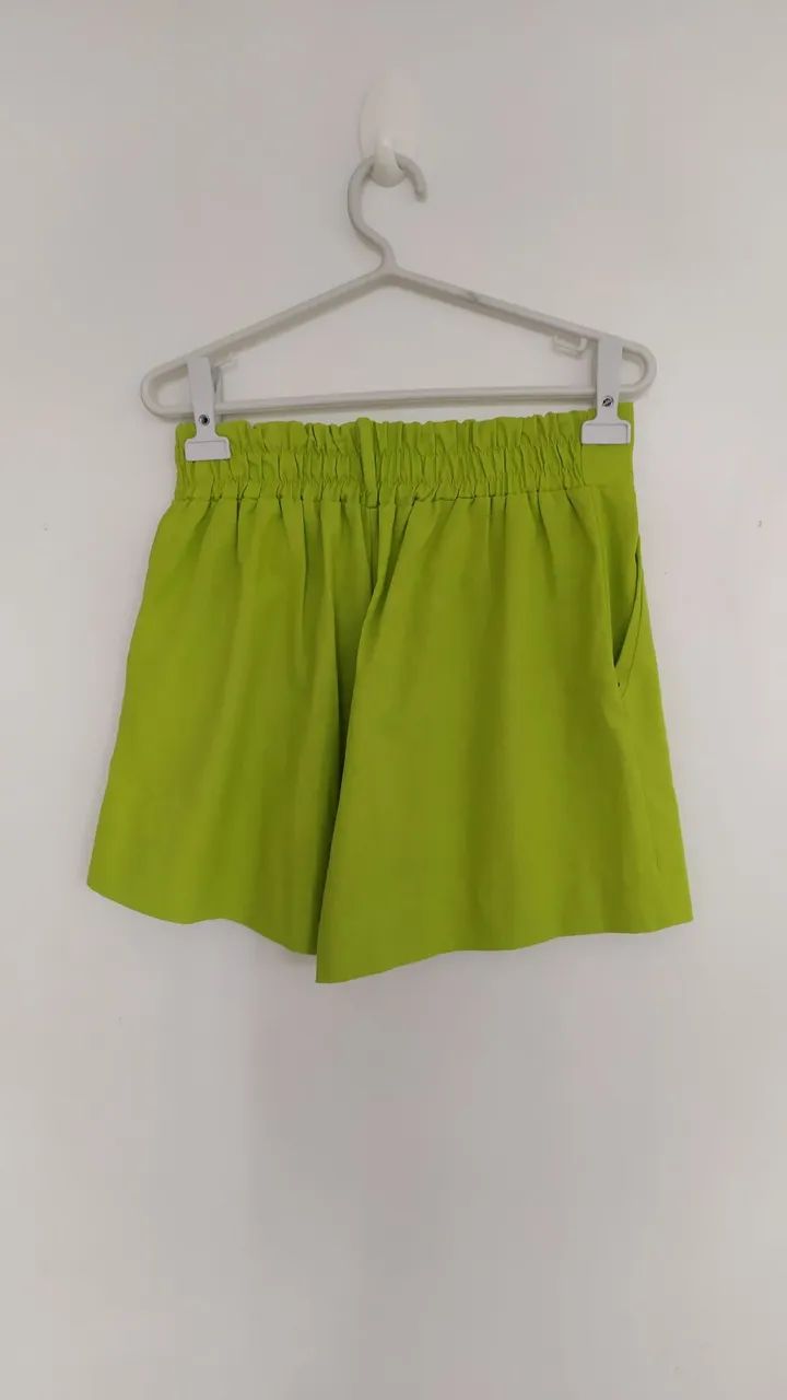 Conjunto de short e blazer em viscolinho verde Tam P  - Foto 5