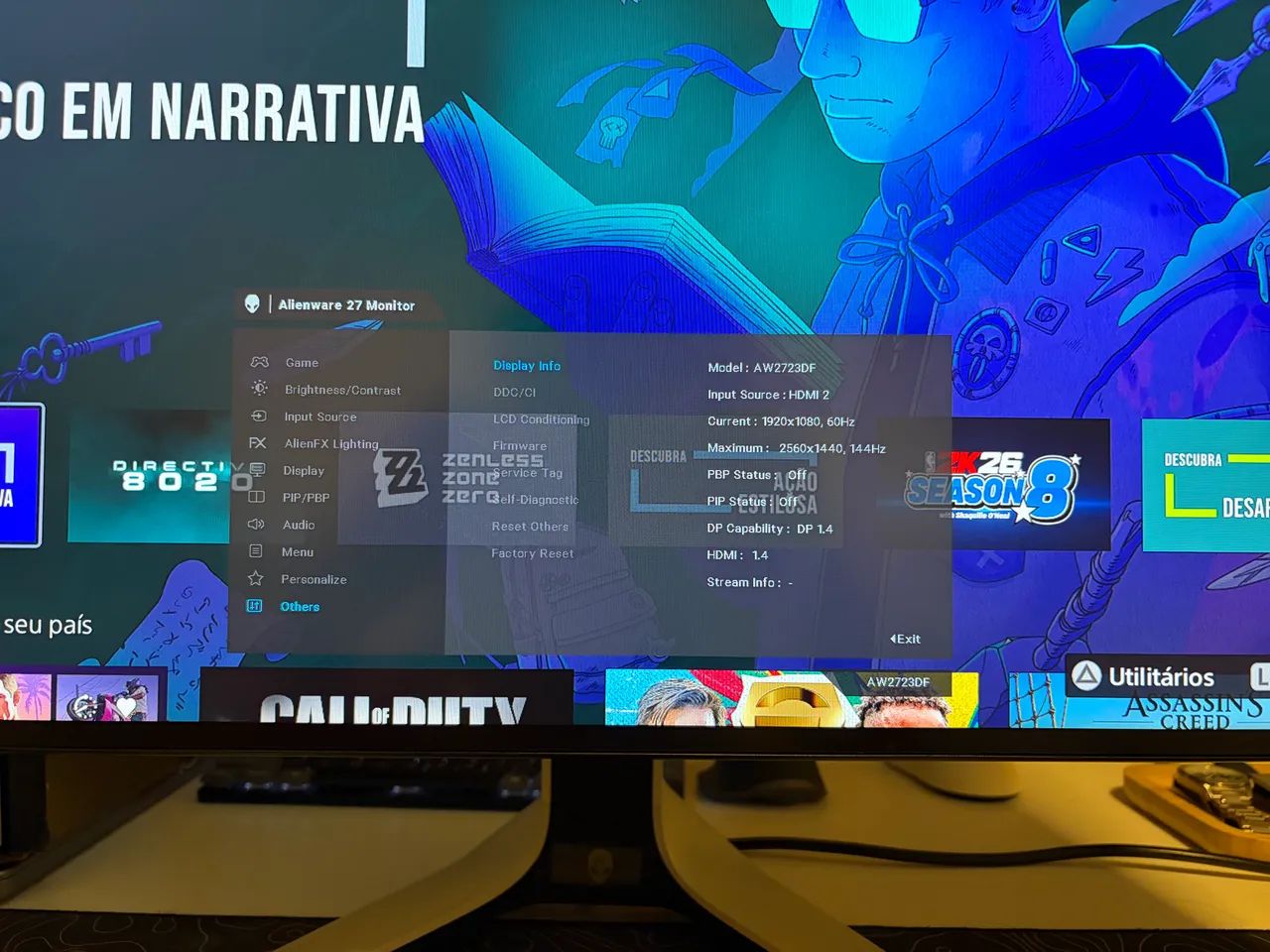 Monitor Alienware 27 QHD 280Hz AW2723DF - Foto 4