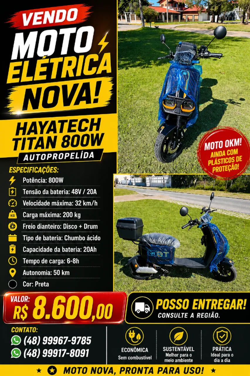 Vendo Moto Elétrica Nova - Foto 2