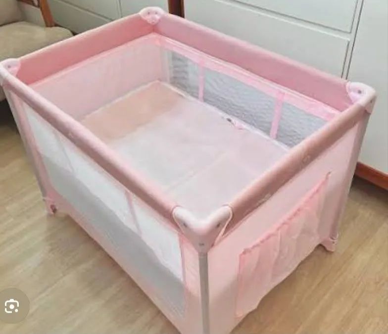 Berço portátil rosa  - Foto 3