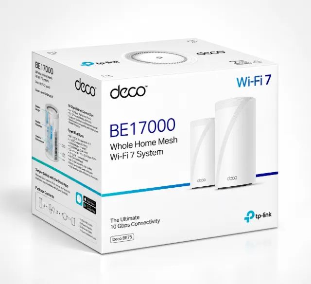 Roteador Wireless TP-Link Deco BE75 BE17000 (2-Pack) 