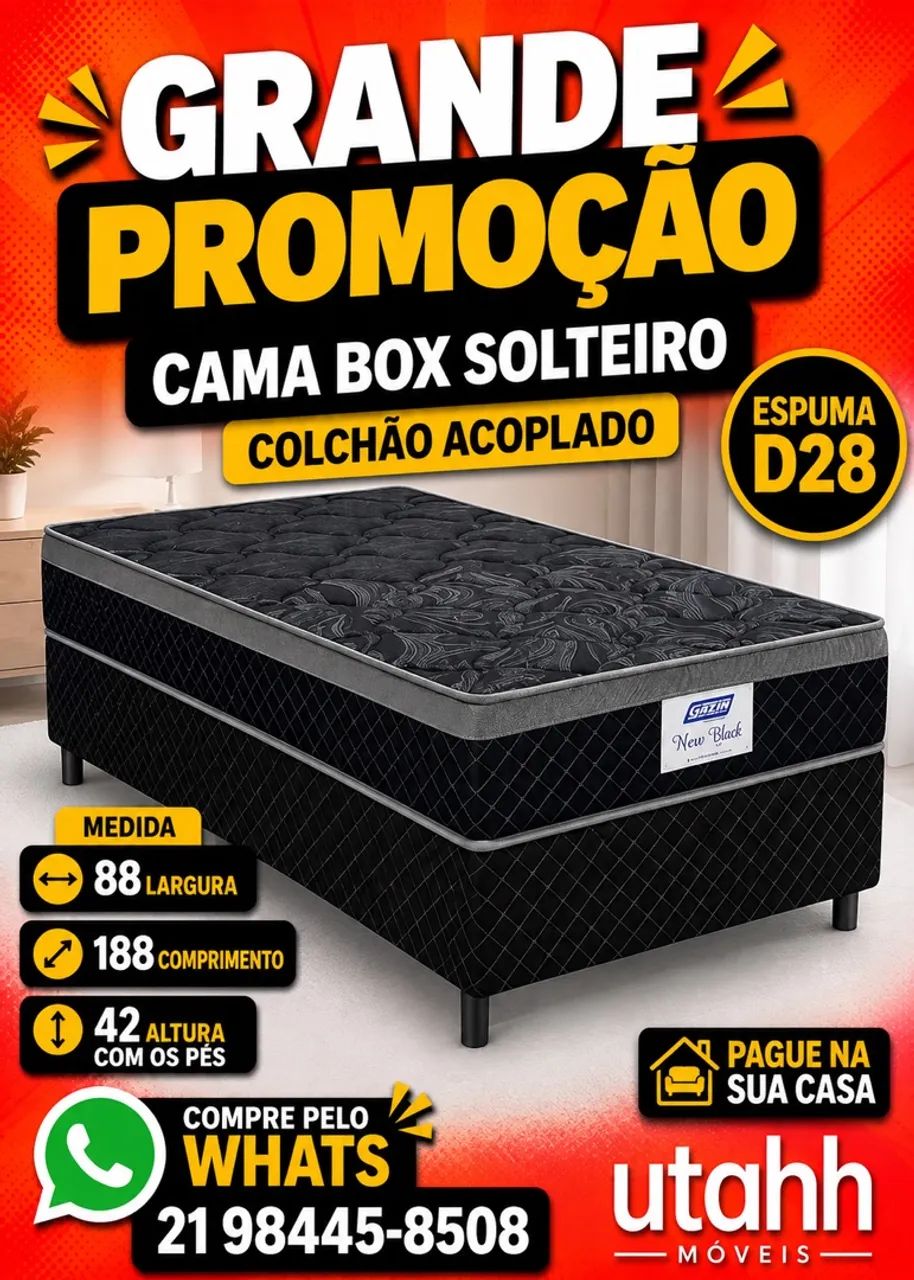 CAMA BOX SOLTEIRO RECEBA EM 24 HORAS ?