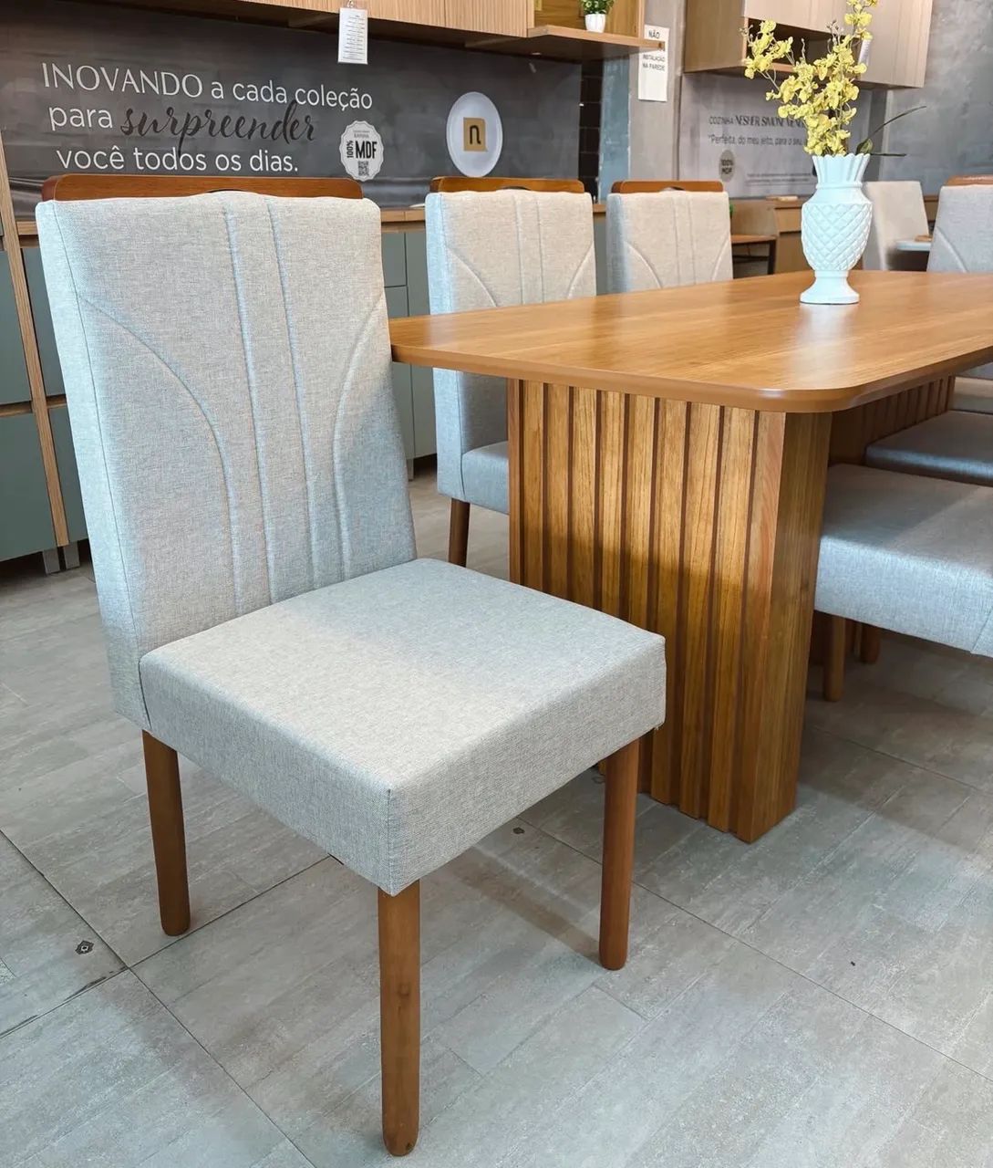 Mesa de Jantar Ester com 6 Cadeiras Entrega Rápida - Foto 5