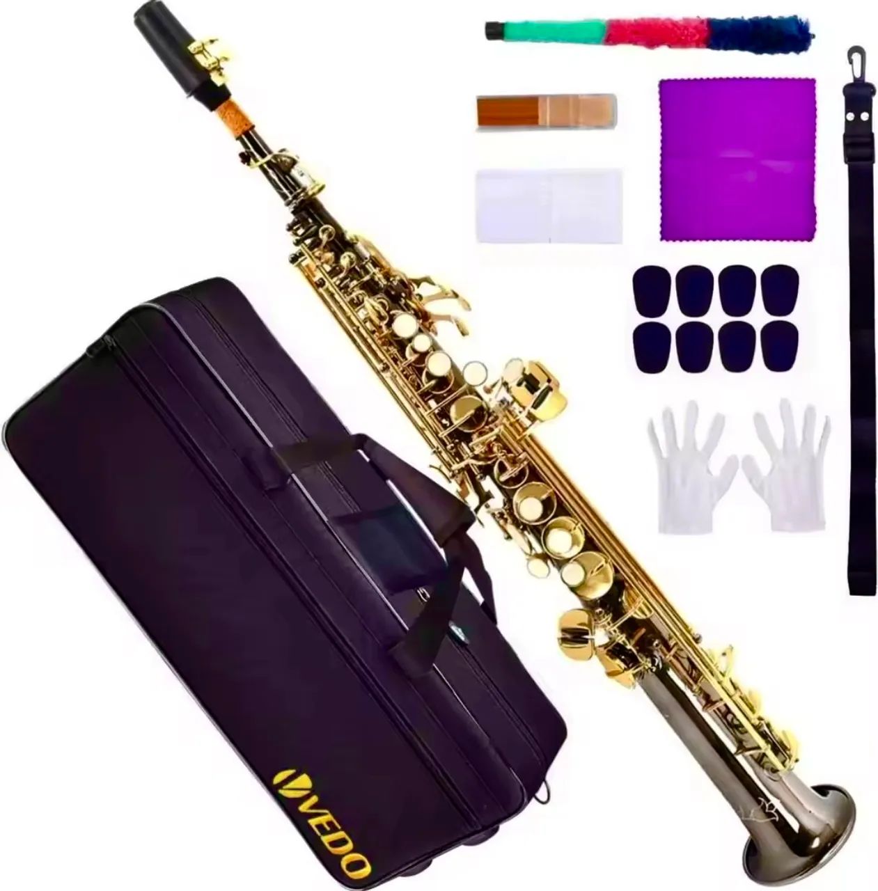 SAX SOPRANO BLACK LAQUER AJUSTADO - Instrumentos musicais - Nossa