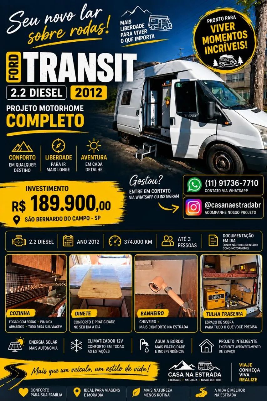 Ford Transit TRANSIT FURGãO 2.2 TDCI LONGA DIESEL 2012