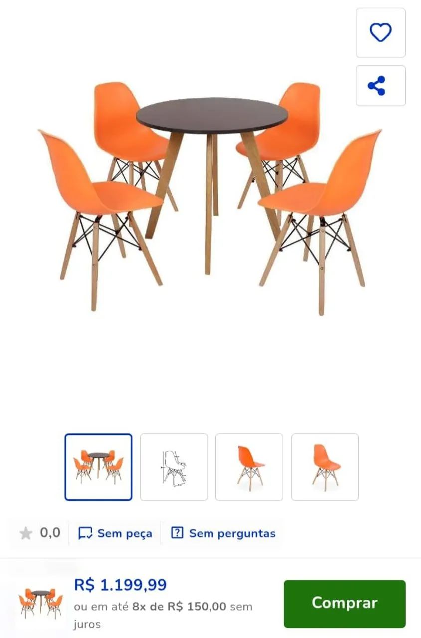 Vendo mesa com tampo circular diâmetro de 120m - Foto 2