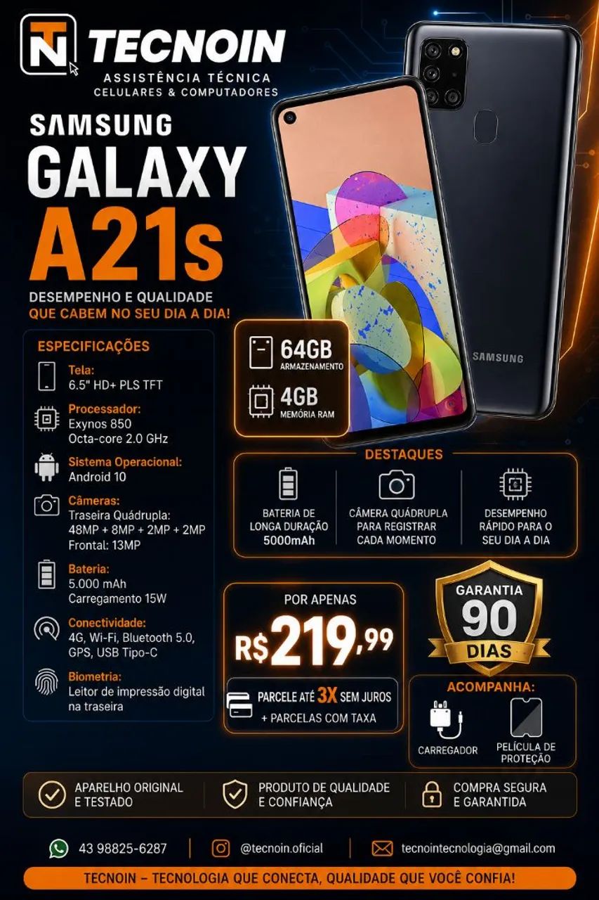 SAMSUNG A21S 64GB - Foto 4