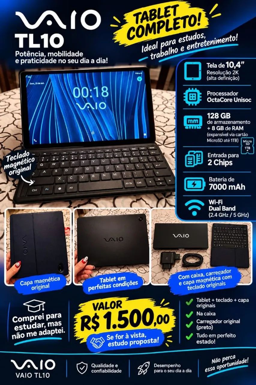 Tablet TL10  Em perfeito estado 