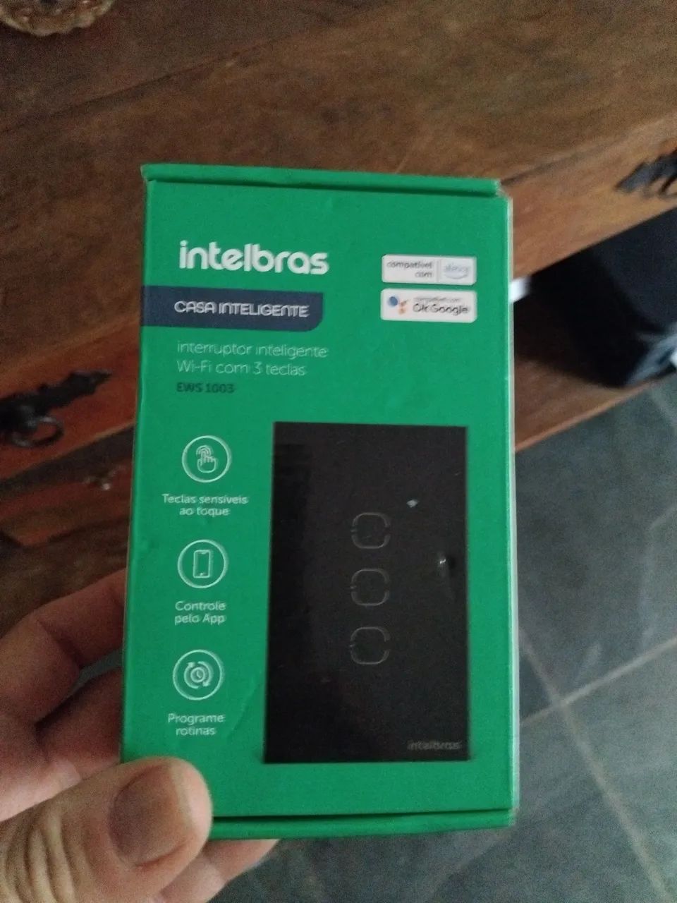 Interruptor inteligente wi fi 3 teclas intelbras 