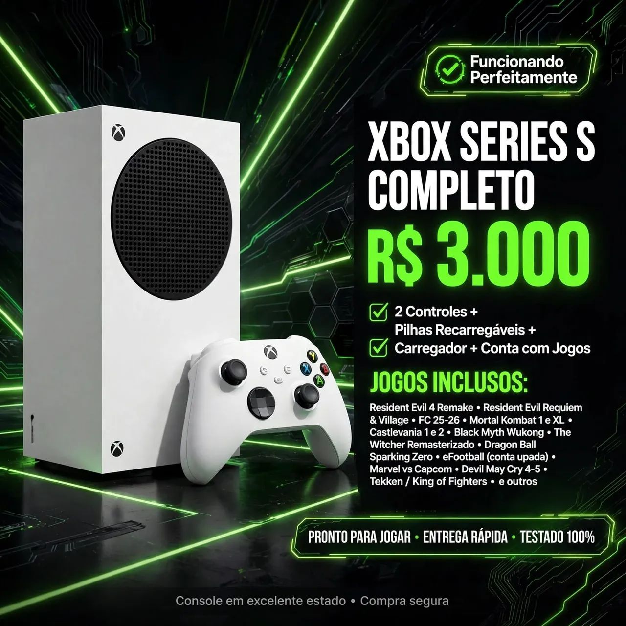 X box séries S completo 