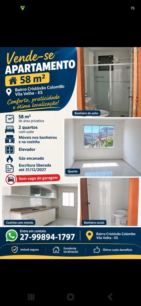 Apartamento  58m 2 quartos 