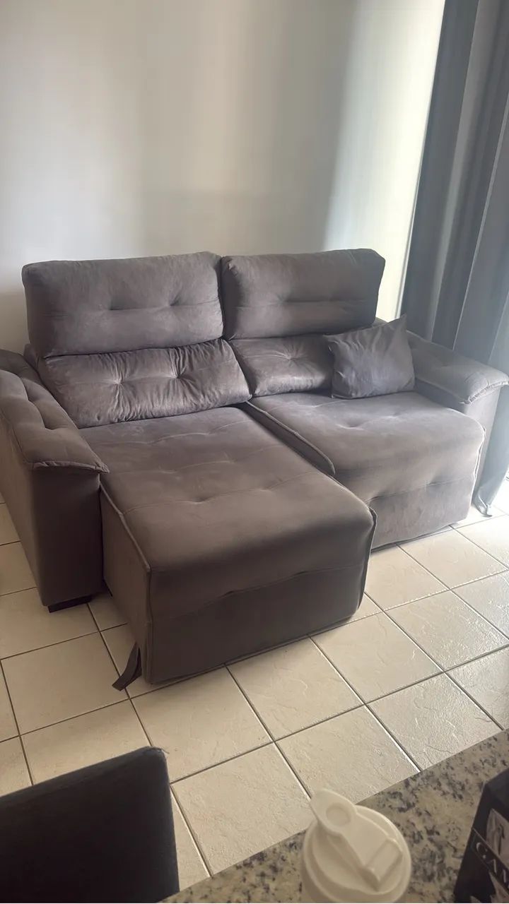 Sofá cama cinza