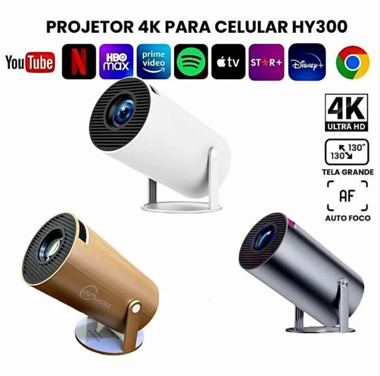 Projetor smart hy300 lacrado - Foto 4