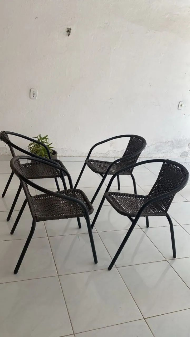 Kit 4 cadeiras para terraço 