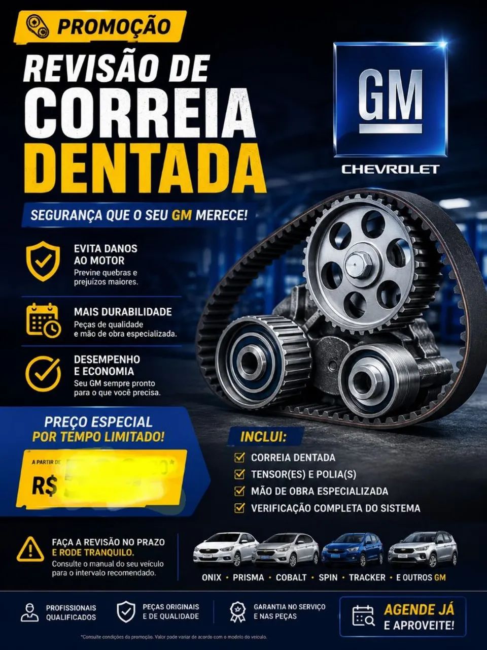 Promoção troca de correia dentada GM