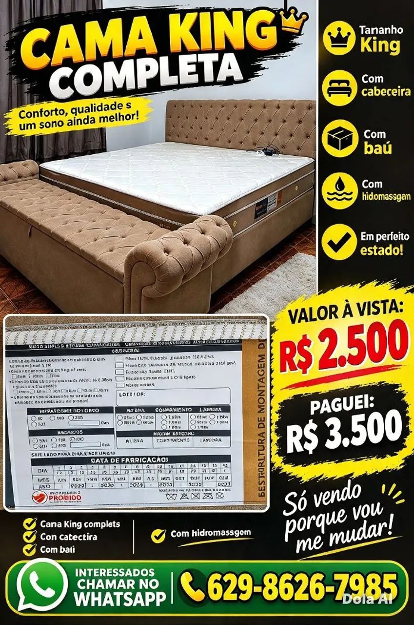 Vendo cama King completa usada excelente  - Foto 3