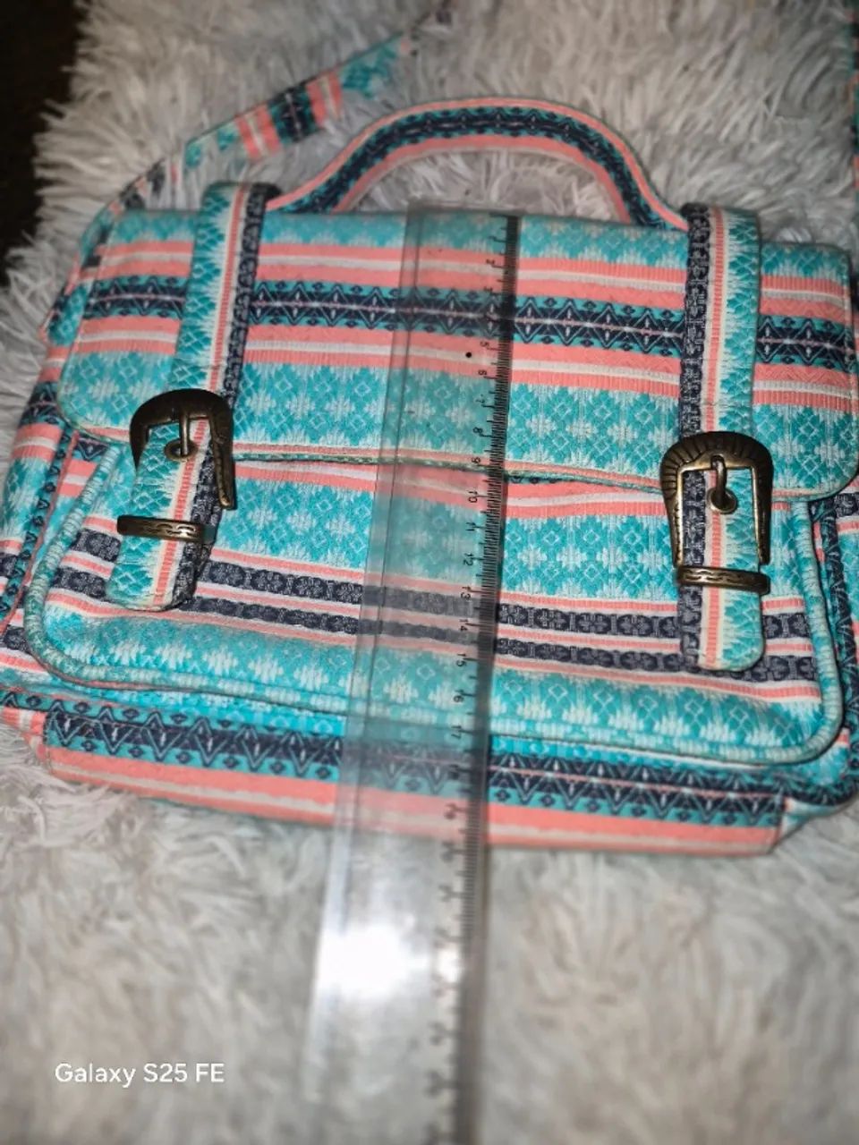 bolsa colorida azul e rosa - Foto 3