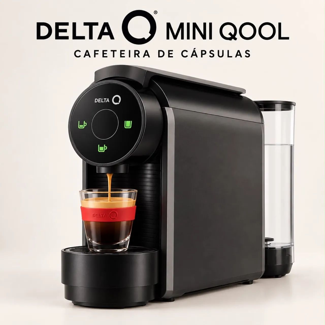 Cafeteira de Cápsulas Delta Q Mini Qool Preta - Compacta e Automática