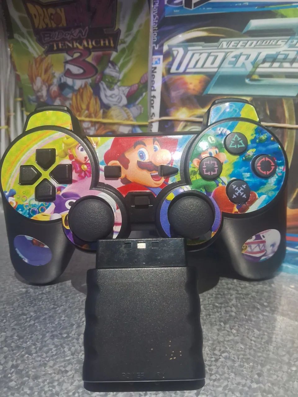 CONTROLE SEM FIO PS2 USADO  - Foto 4
