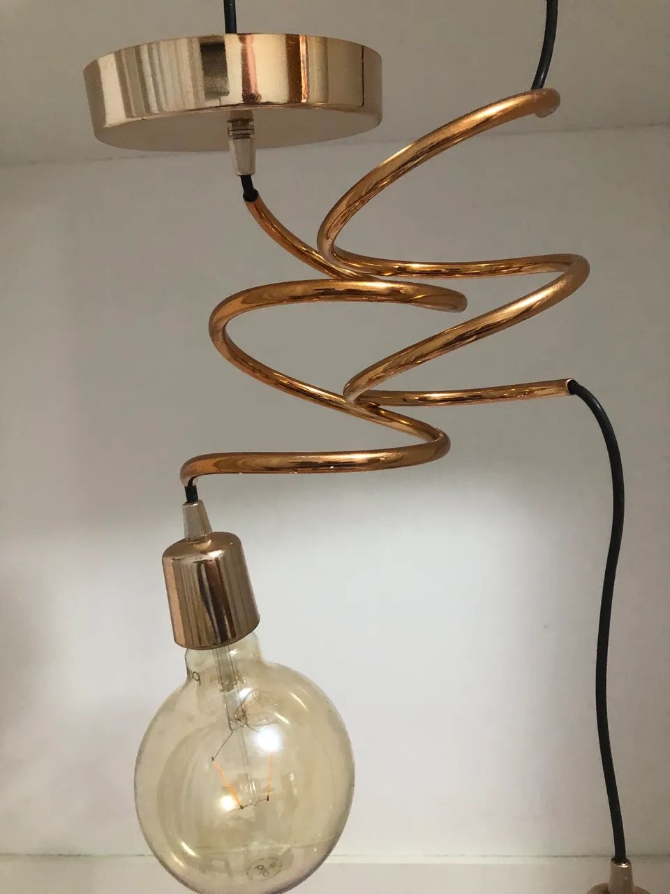 Luminária em cobre moderna completa com luminária 