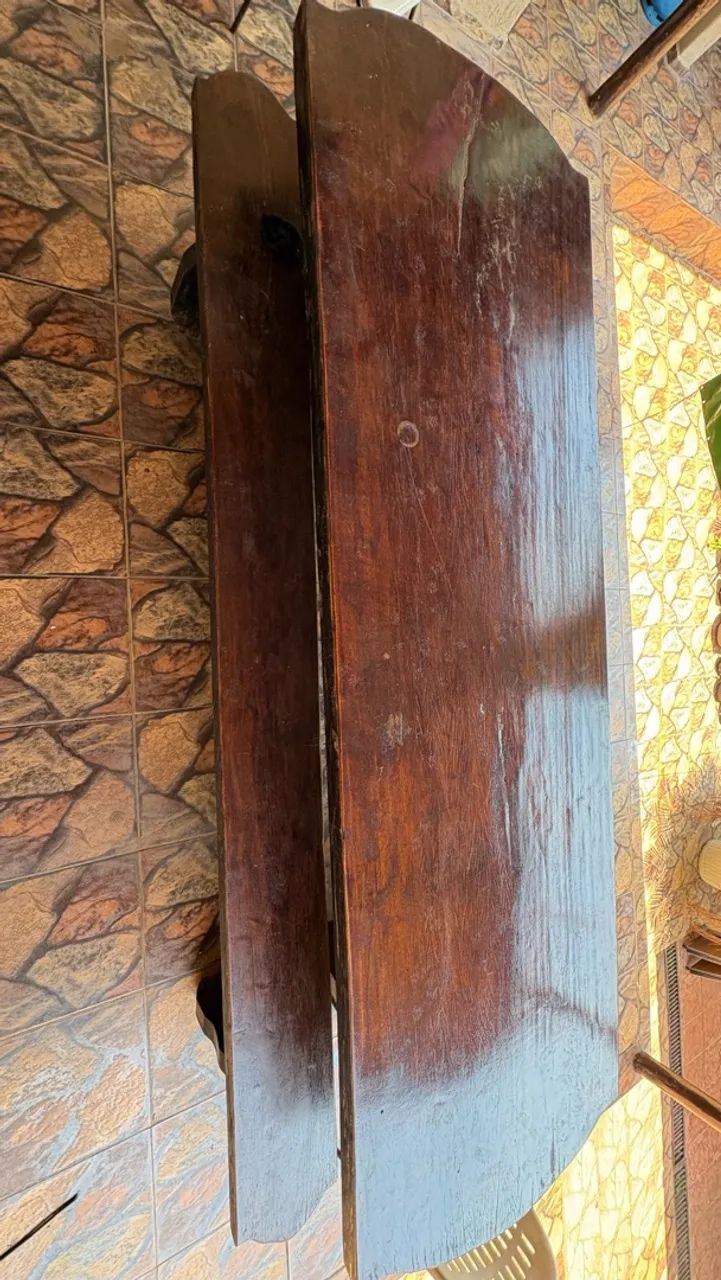 Mesa de madeira de tampo interiço - Foto 2