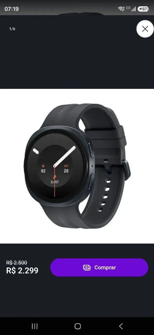 LGalaxy whatch 9 na caixa