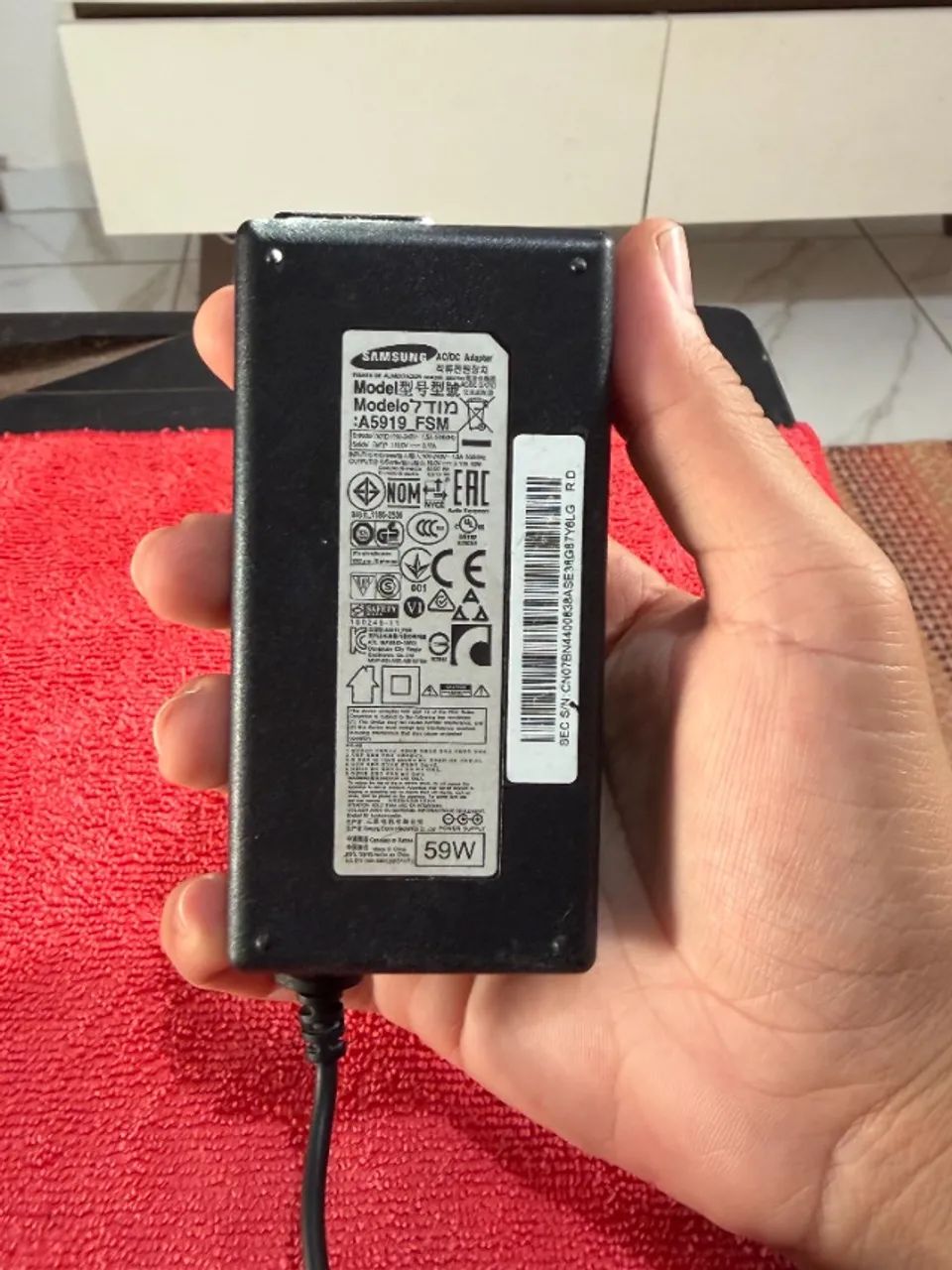 Carregador / Fonte Original TV Samsung 32 Polegadas 19V 3.17A A5919_FSM  - Foto 3