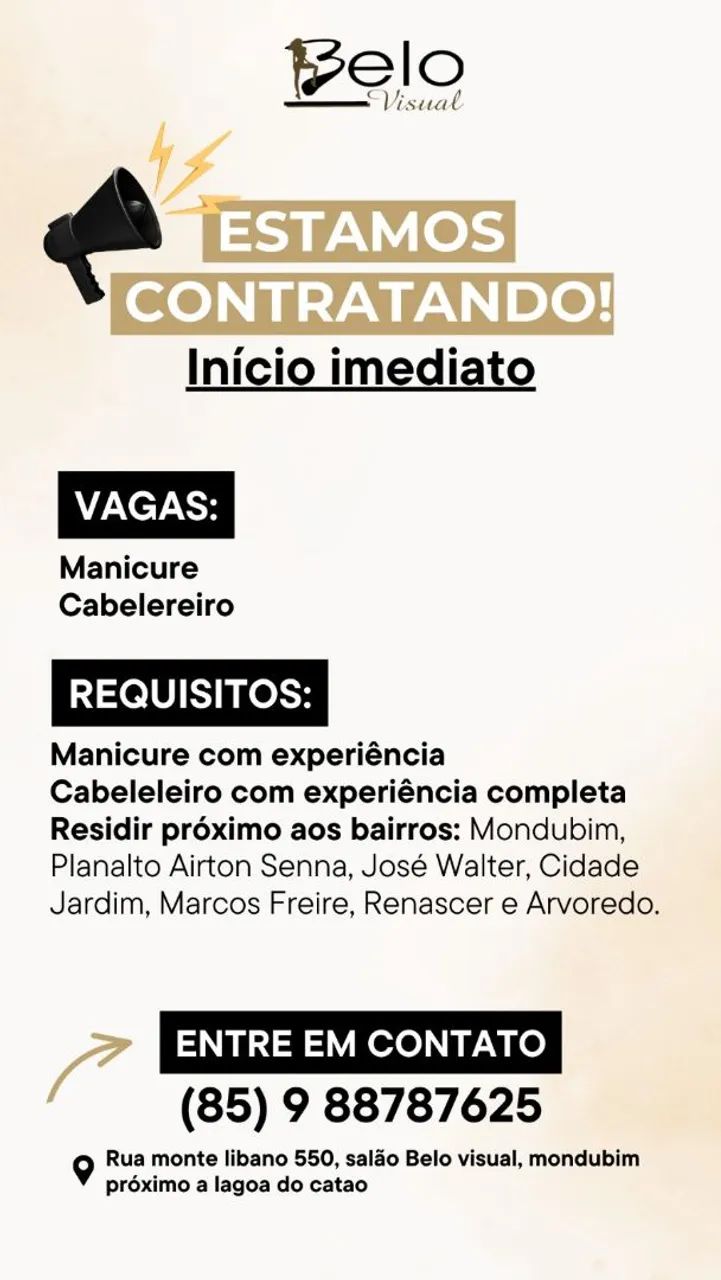 Cabeleireira{0}manicure com experiência 