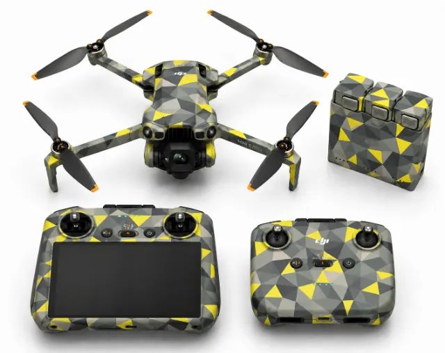 Skin Premium Para Drone MINI 4 PRO - Warning Yellow (Pronta Entrega)