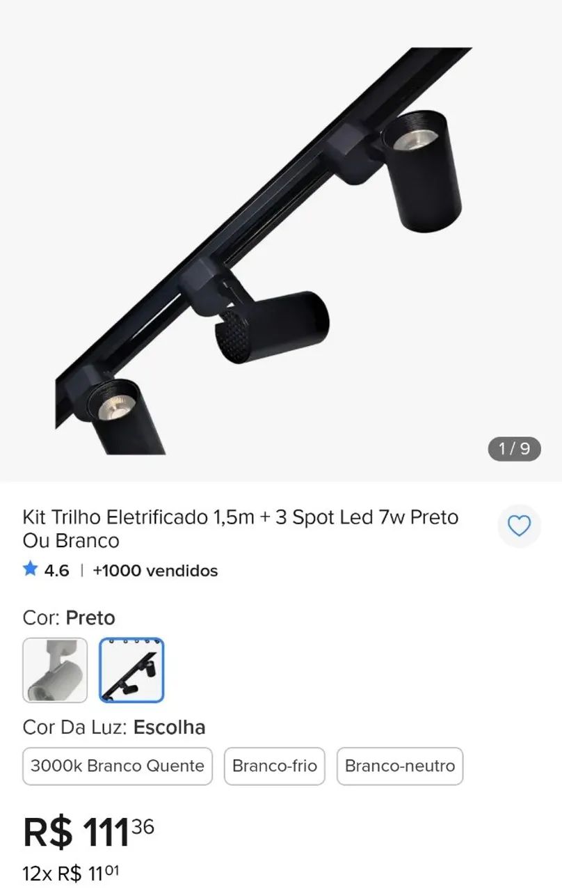 Barbada - Trilho LED novo - Foto 2