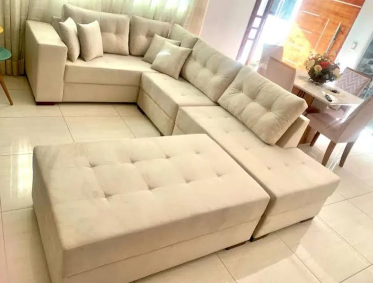 Sofás de canto muito lindos muito conforto pra sua sala