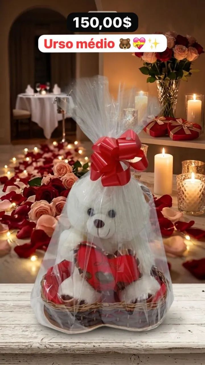 CESTA DE CHOCOLATE COM URSO - Foto 3