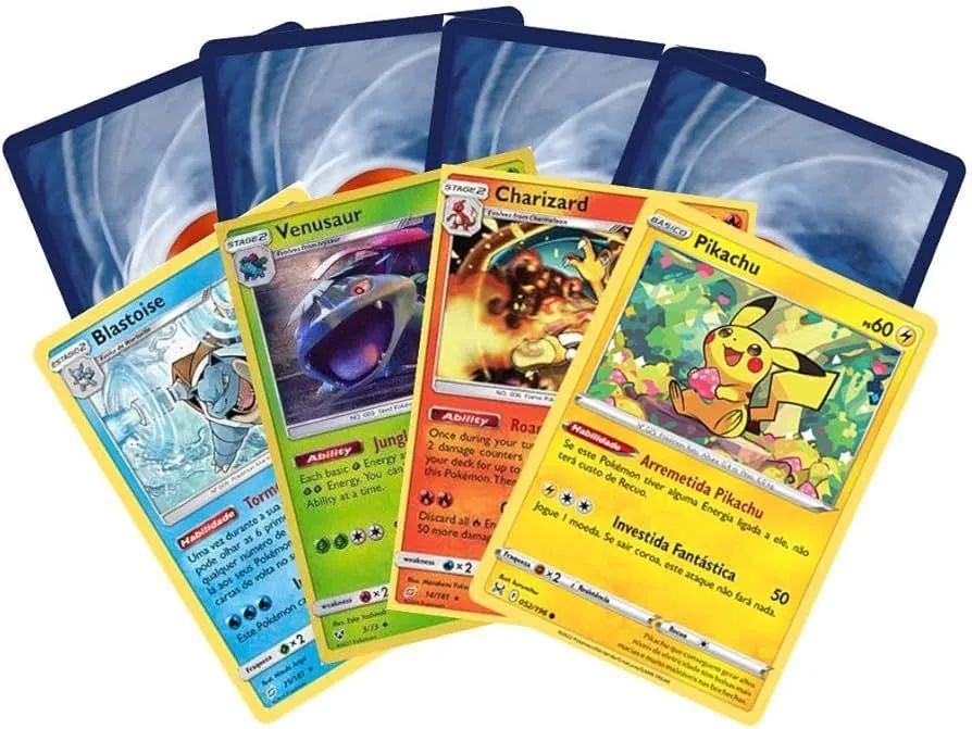 100 cartas aleatórias Pokémon,100% originais. - Foto 2