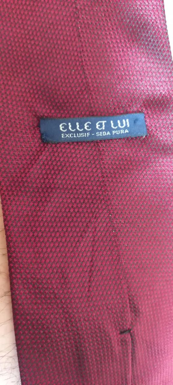 Gravata vermelha de seda da Elle Et Lui - Foto 4