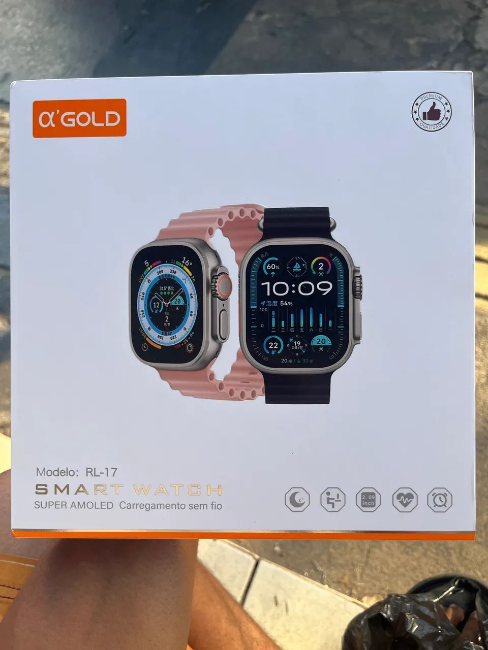 Smartwatch Super Amoled C/4 Pulseiras Rl-17 A-gold  ? - Foto 4