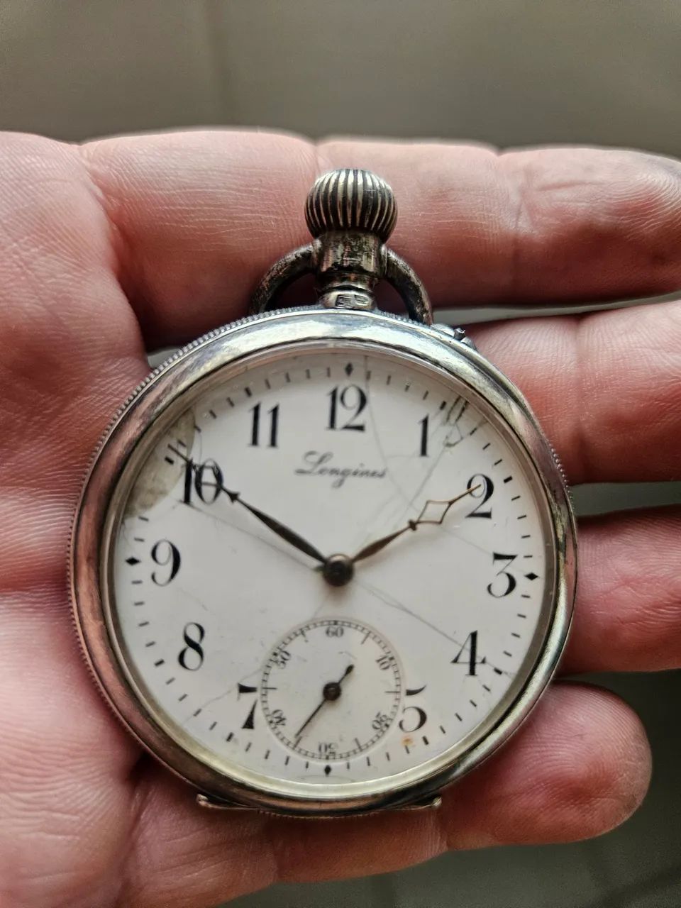 Relógio de bolso suíço Longines, de corda, funcionando - Foto 3