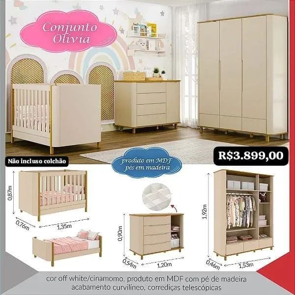 Quarto de bebê Olivia completo