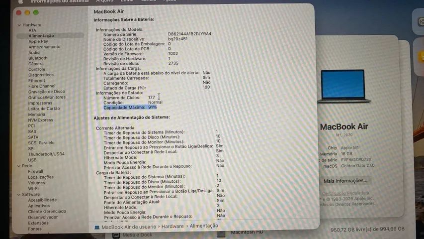 Macbook Air M1 |16GB |1TB| Magic Mouse | Caixa Original - Foto 5