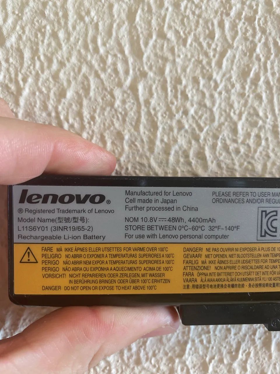 Bateria Lenovo L11s6y01