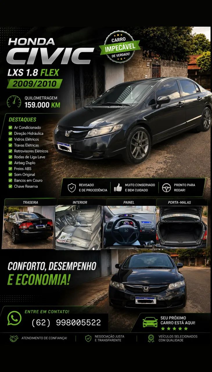 Honda Civic Civic Sedan LXS 1.8/1.8 Flex 16V Mec. 4p 2010