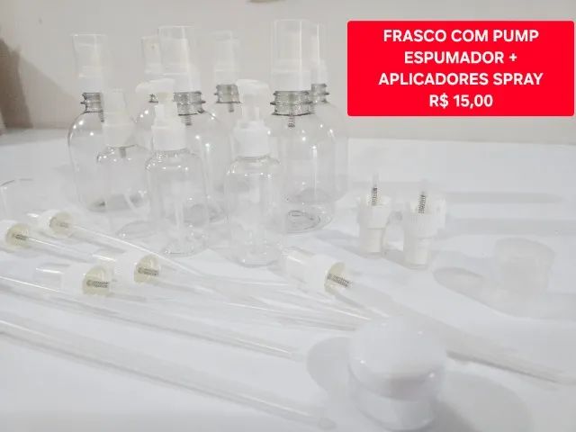 Frasco com Pump Espumador + Aplicadores Spray - Foto 2