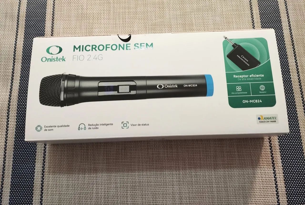 Microfone Sem Fio De Mão Dinâmico Display Led - Foto 5
